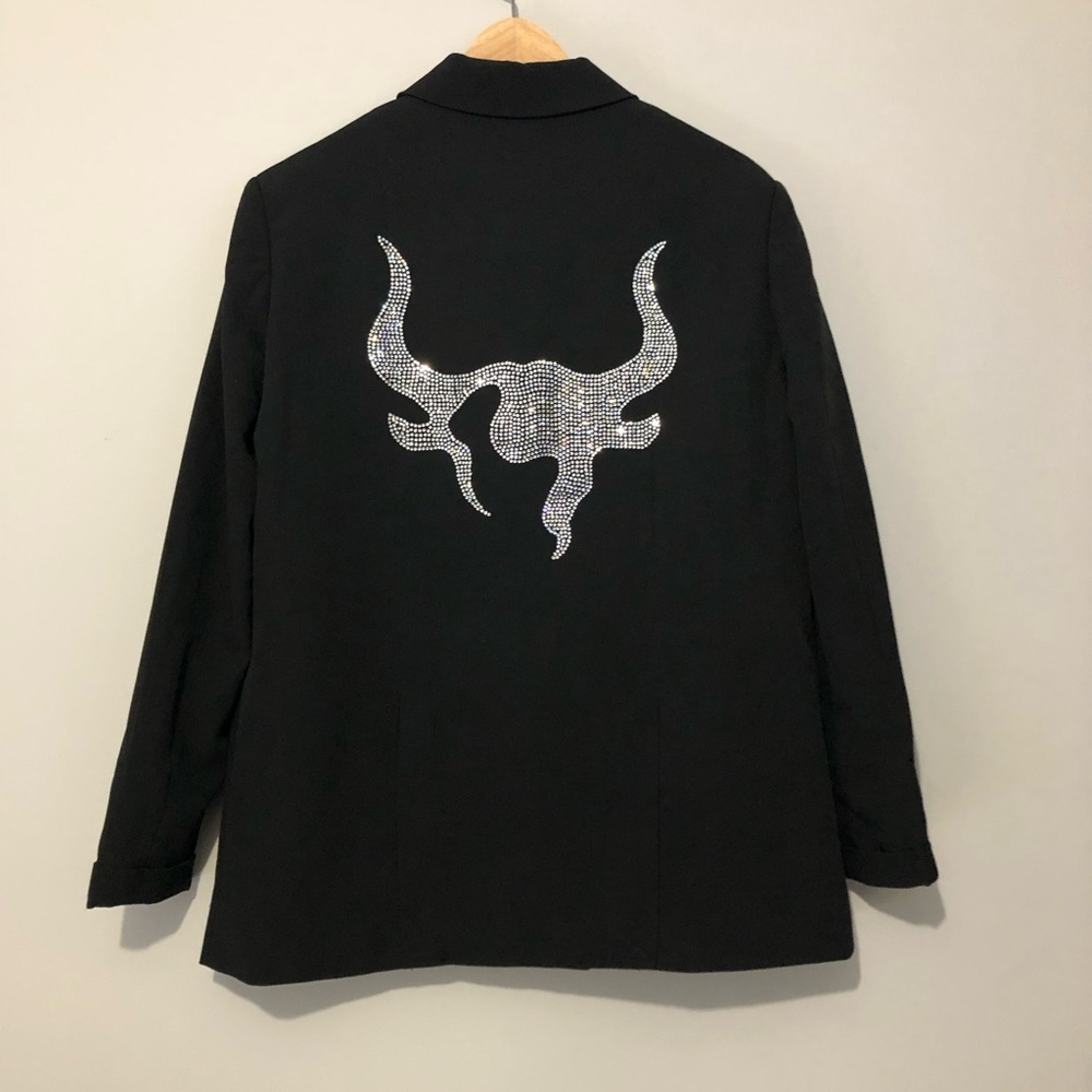 NWT Something New x Emma Fridsell Women’s 2 Blazer Rhinestone Bull Cowgirl